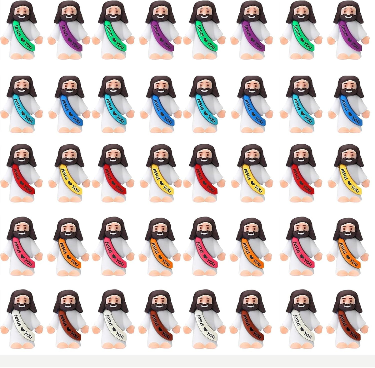 40Pcs Mini Jesus Figurines in Bulk Baby Jesus Figure Mini for Nativity Decor Religious Gifts