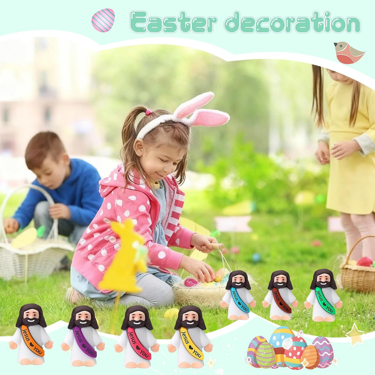 40Pcs Mini Jesus Figurines in Bulk Baby Jesus Figure Mini for Nativity Decor Religious Gifts